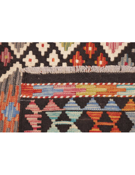 Rug Kilim Afghanistan 168x251 Multicolor Black