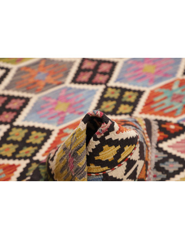 Rug Kilim Afghanistan 168x251 Multicolor Black