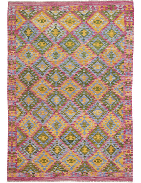 Rug Kilim Afghanistan 171x241 Fuchsia Yellow