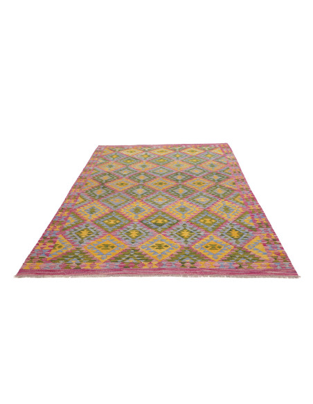 Rug Kilim Afghanistan 171x241 Fuchsia Yellow