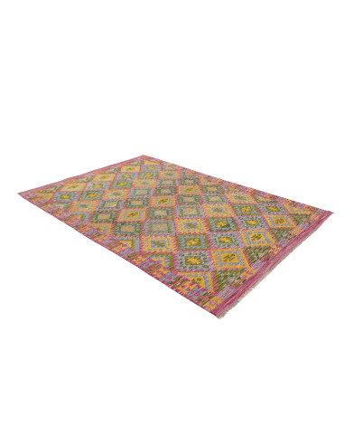 Rug Kilim Afghanistan 171x241 Fuchsia Yellow