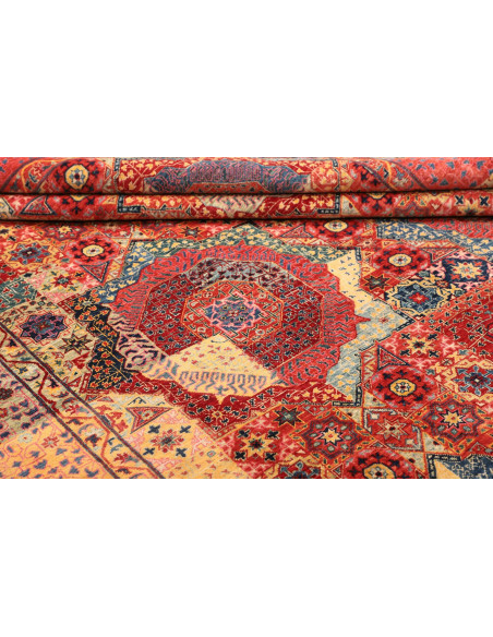Tappeto Mamlouk Pakistan 200x303 Rosso Blu