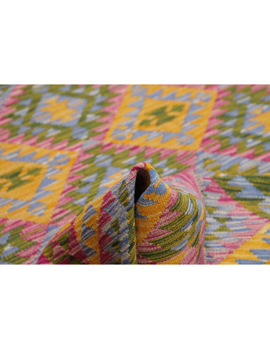 Rug Kilim Afghanistan 171x241 Fuchsia Yellow