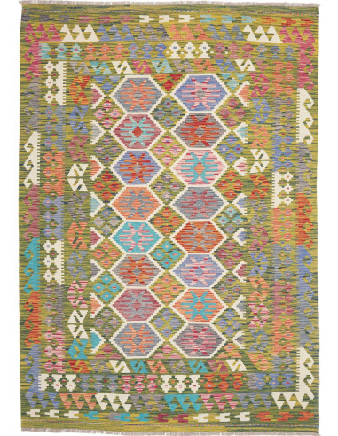 Tappeto Kilim Afghanistan 179x249 Verde Oliva