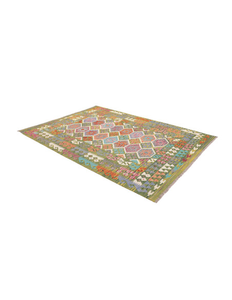 Tappeto Kilim Afghanistan 179x249 Verde Oliva