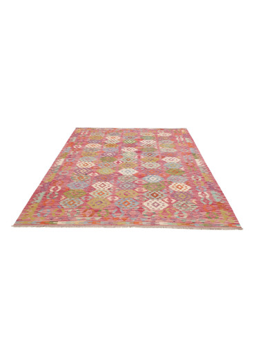 Tappeto Kilim Afghanistan 180x247 Rosso Multico