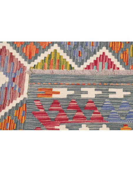 Tappeto Kilim Afghanistan 183x250 Grigio Blu
