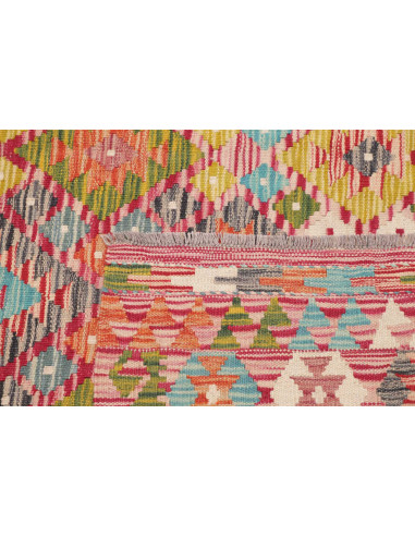 Tappeto Kilim Afghanistan 183x244 Rosso Corallo
