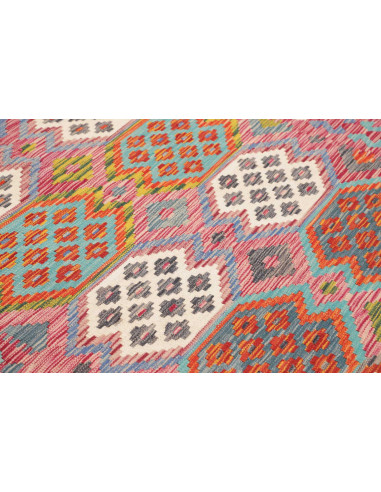 Tappeto Kilim Afghanistan 184x251 Rosa Vivace