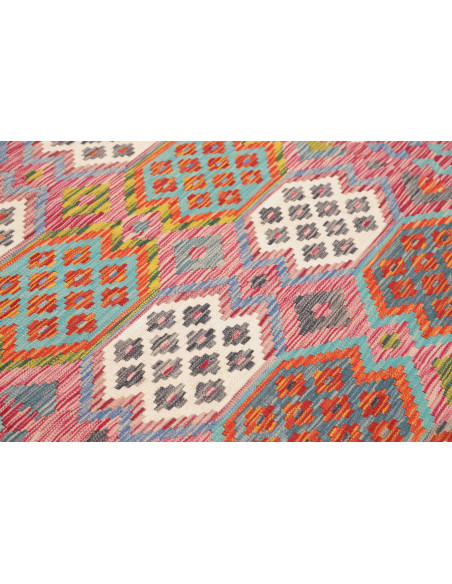 Tappeto Kilim Afghanistan 184x251 Rosa Vivace