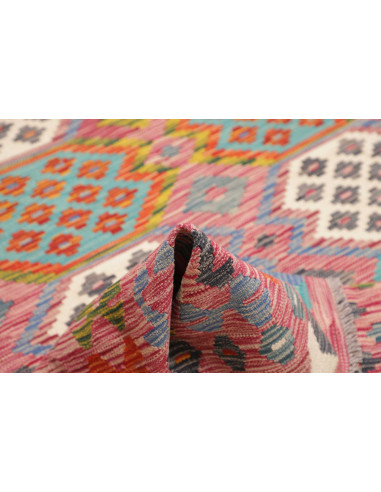 Tappeto Kilim Afghanistan 184x251 Rosa Vivace