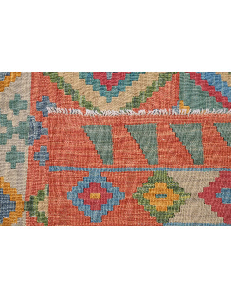 Tappeto Kilim Afghanistan 189x238 Blu Azzurro