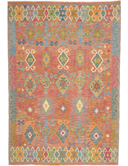 Tappeto Kilim Afghanistan 169x247 Terracotta Az