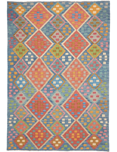 Tappeto Kilim Afghanistan 175x250 Blu Corallo