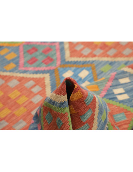 Tappeto Kilim Afghanistan 175x250 Blu Corallo