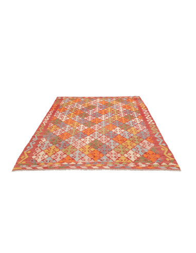 Tappeto Kilim Afghanistan 176x250 Rosso Arancio
