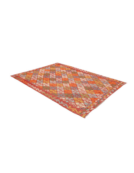 Tappeto Kilim Afghanistan 176x250 Rosso Arancio
