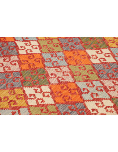Tappeto Kilim Afghanistan 176x250 Rosso Arancio