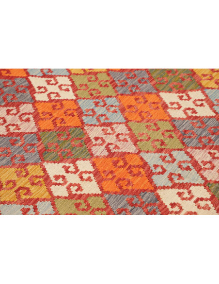 Tappeto Kilim Afghanistan 176x250 Rosso Arancio