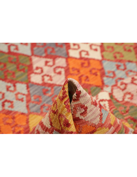 Tappeto Kilim Afghanistan 176x250 Rosso Arancio