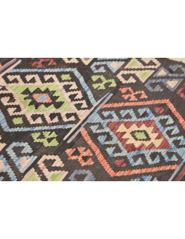Tappeto Kilim Afghanistan 169x256 Marrone Scuro