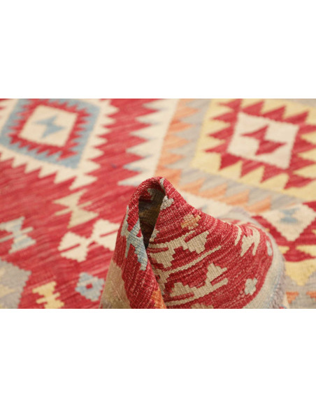 Tappeto Kilim Afghanistan 176x246 Rosso Beige