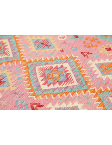 Tappeto Kilim Afghanistan 182x237 Rosa Pastello