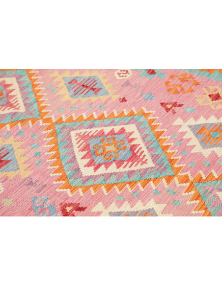 Tappeto Kilim Afghanistan 182x237 Rosa Pastello