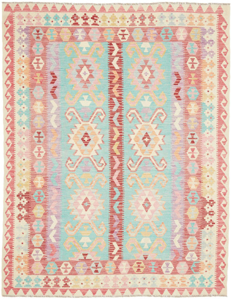 Tappeto Kilim Afghanistan 180x231 Turchese Rosa
