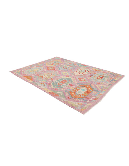 Tappeto Kilim Afghanistan 174x231 Rosa Lilla
