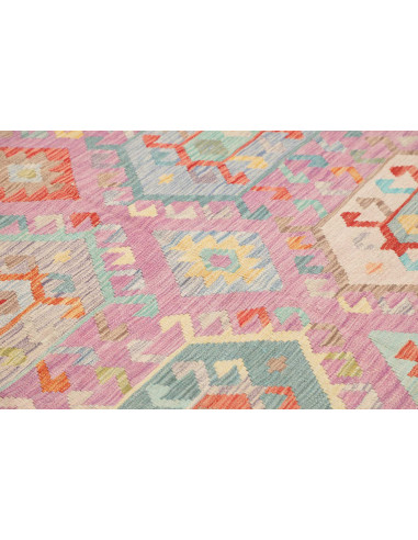 Tappeto Kilim Afghanistan 174x231 Rosa Lilla