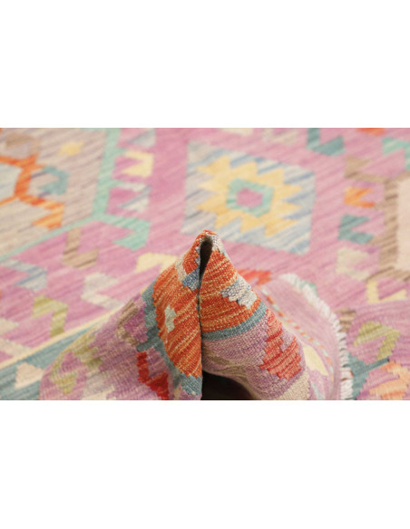 Tappeto Kilim Afghanistan 174x231 Rosa Lilla