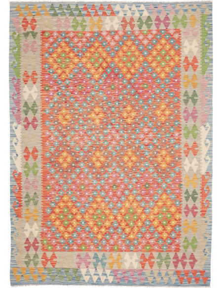 Tappeto Kilim Afghanistan 179x247 Arancione Ros