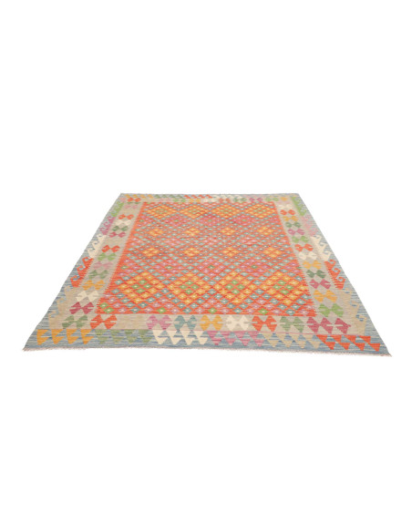 Tappeto Kilim Afghanistan 179x247 Arancione Ros