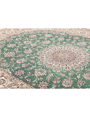 Nain 9la 252x350 Cm Nain 9la, Persia, Lana Cardata A Mano E