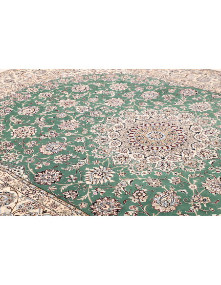 Nain 9la 252x350 Cm Nain 9la, Persia, Hand-carded Wool And