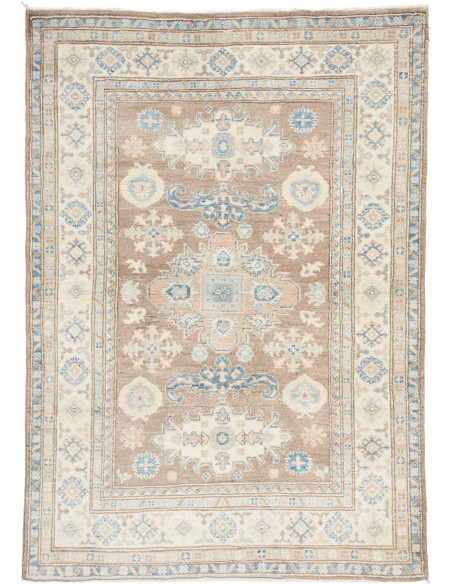 Rug Kazak Afghanistan 119x169 Taupe Brown Cream