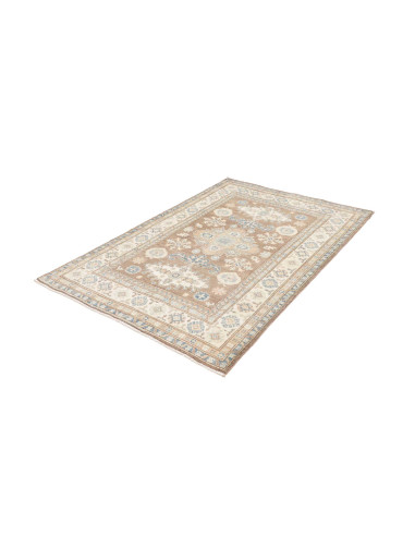 Rug Kazak Afghanistan 119x169 Taupe Brown Cream