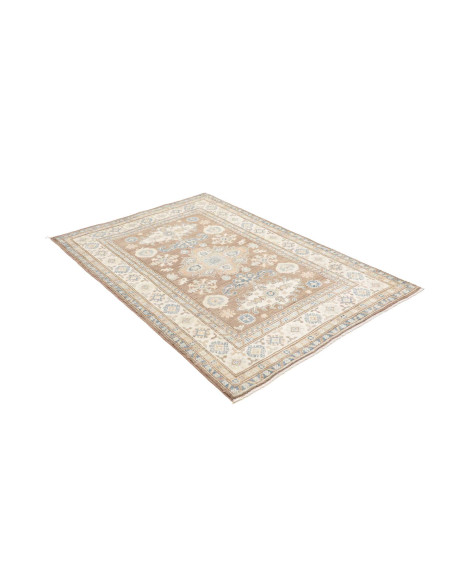 Rug Kazak Afghanistan 119x169 Taupe Brown Cream