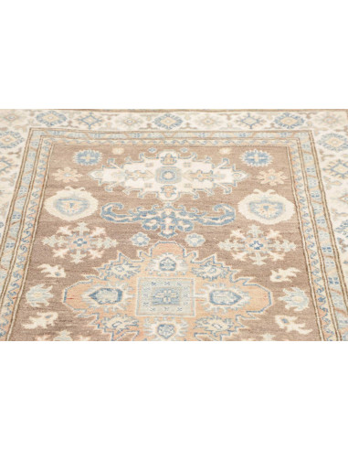 Rug Kazak Afghanistan 119x169 Taupe Brown Cream