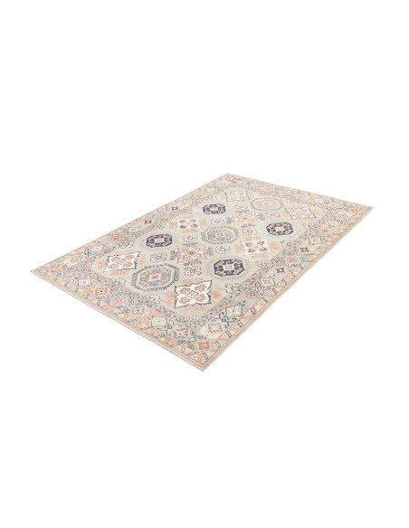 Rug Kazak Afghanistan 122x180 Light Grey Navy B