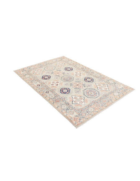 Rug Kazak Afghanistan 122x180 Light Grey Navy B