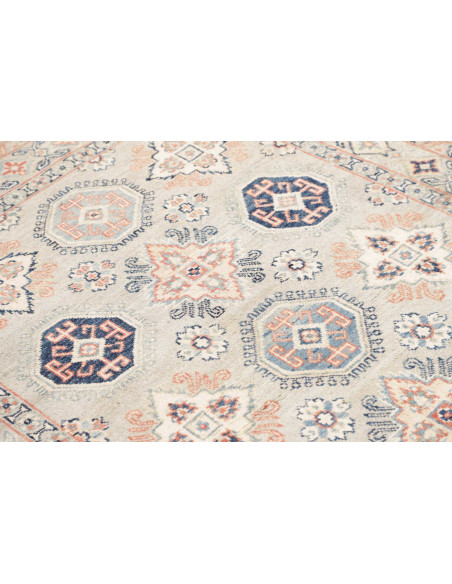 Rug Kazak Afghanistan 122x180 Light Grey Navy B