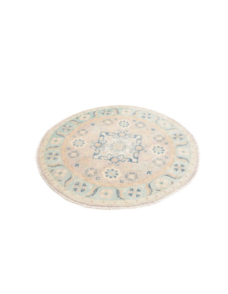 Rug Kazak Afghanistan 99x99 Light Blue Beige
