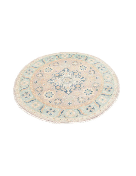 Rug Kazak Afghanistan 99x99 Light Blue Beige