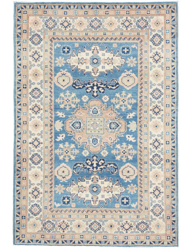 Hand Made Rug Kazak Afghanistan 118x177 Sky Blu