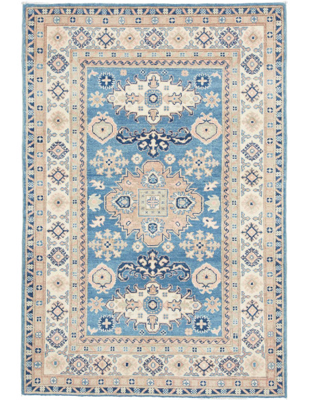 Hand Made Rug Kazak Afghanistan 118x177 Sky Blu
