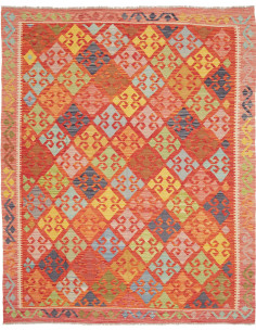 Hand Made Rug Kilim Afghanistan 190x235 Orange