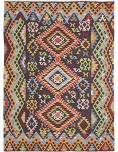 Hand Made Rug Kilim Afghanistan 175x240 Dark Gr