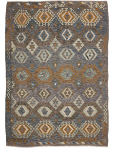 Hand Made Rug Kilim Afghanistan 179x252 Grey Bl